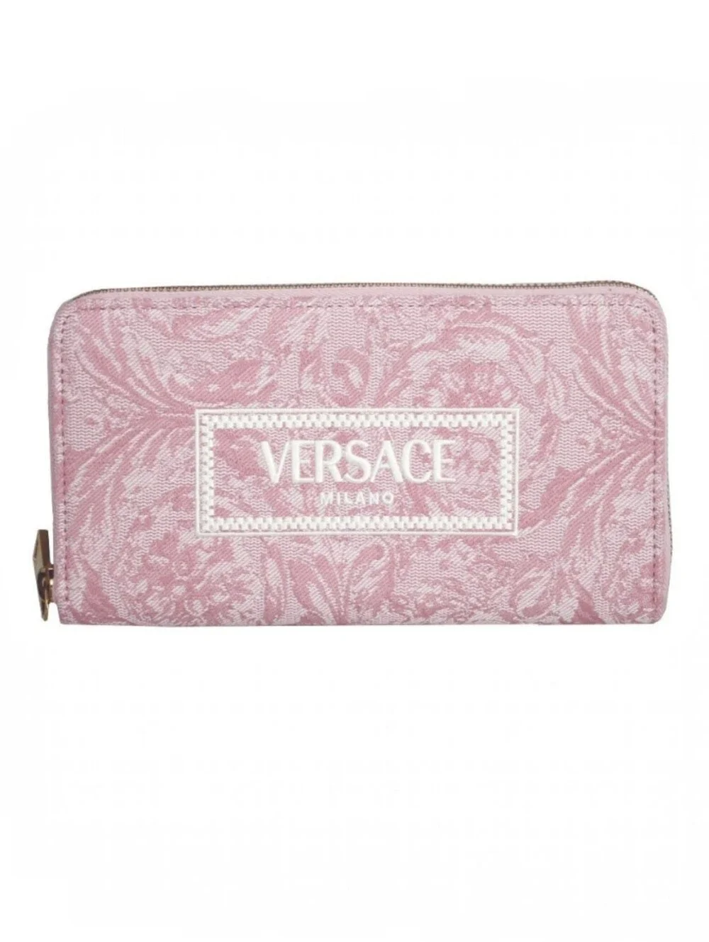 Like NEW Versace Barocco English Rose Jacquard Leather Long Wallet!